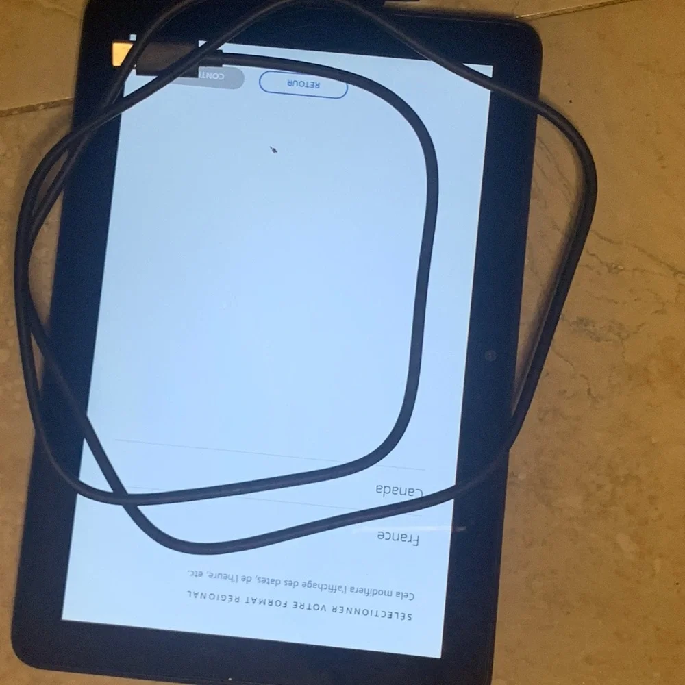 Black Tablet with Charger